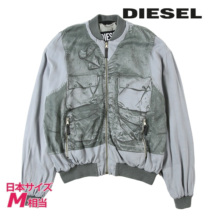 ビンテージ加工美品★Lサイズ　DIESEL　ダブルレイヤード　ボンバージャケット DIESEL ディーゼル ボンバージャケット メンズ ベスト風デジタル