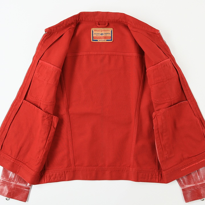 DIESEL●ディーゼル ＜コットン混 デニム襟 ジャケット＞M0965c D-KURZ Jacket in batavia-weave denim｜ブラック｜ウィメンズ