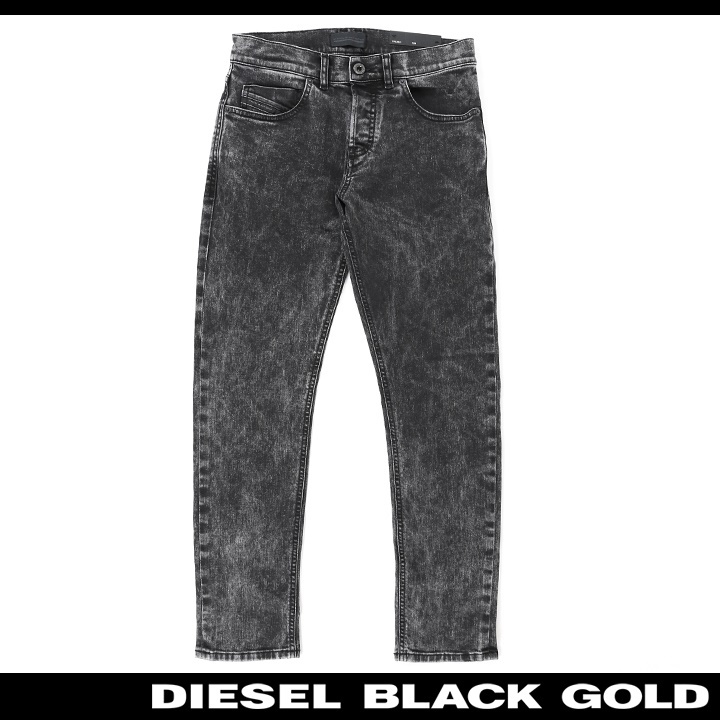 ディーゼルブラックゴールド DIESEL BLACK GOLD ジーンズ デニム パンツ メンズ ヴィンテージアシッドウォッシュ加工 スリム  ブラックデニム TYPE-2813
