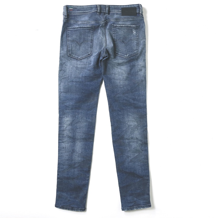 ディーゼル　SLEENKER-X　デニムパンツ　ストレッチ　ダメージ加工　W32 DIESEL (ディーゼル) ストレッチコットン ダメージ加工 ロー