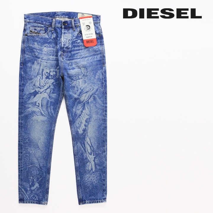 ディーゼル DIESEL ジーンズ デニム パンツ メンズ 総柄 キャロット D