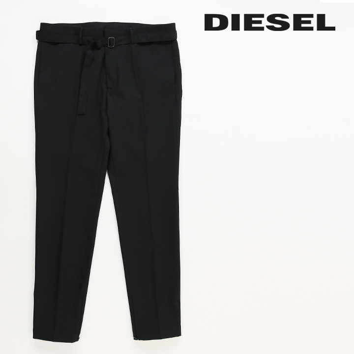 ディーゼル DIESEL スラックスパンツ メンズ 共布ベルト付き 裾