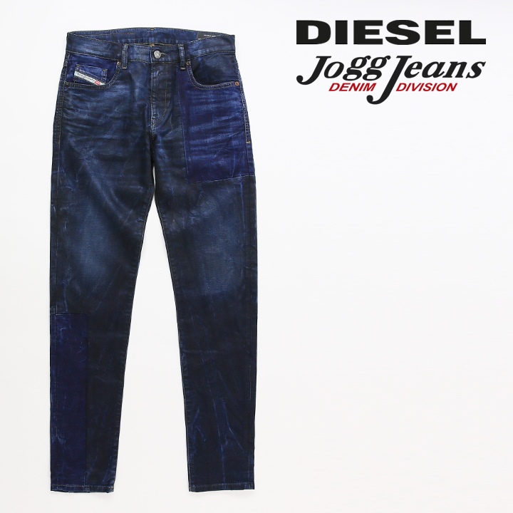 ディーゼル DIESEL ジョグジーンズ スウェットデニム D-STRUKT DIESEL（ディーゼル） ジョグジーンズ パンツ メンズ 特殊プレスレザー