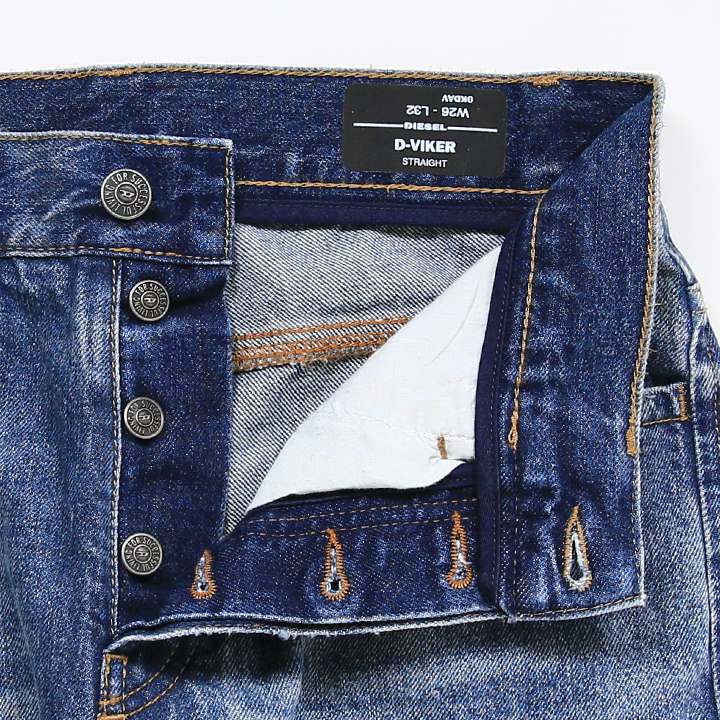 DIESEL（ディーゼル） ジーンズ デニム パンツ メンズ 羊革レザー切替