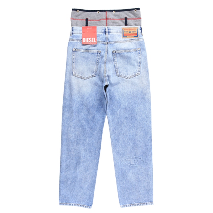 DIESEL>>D-パラ-ショート-FSF ルーズフィット ジーンズ DIESEL (ディーゼル) ルーズフィット ストレート デニム