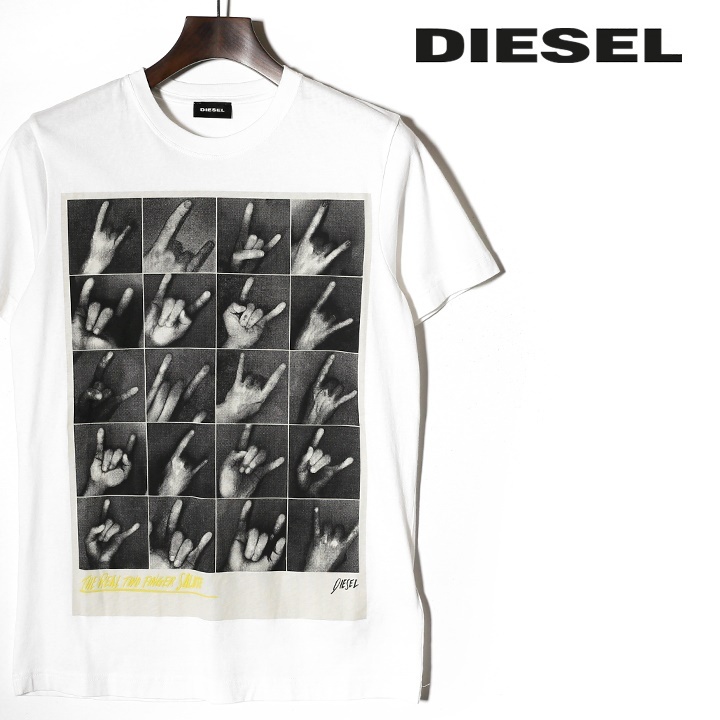 【DIESEL】半袖 フォトプリント Tシャツ ホワイト / 送料無料 DIESEL ディーゼル 半袖Tシャツ カットソー メンズ フォト