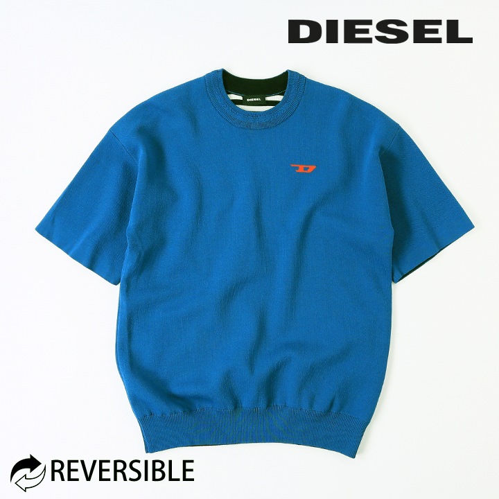 ディーゼル DIESEL 半袖ニットセーター メンズ リバーシブル