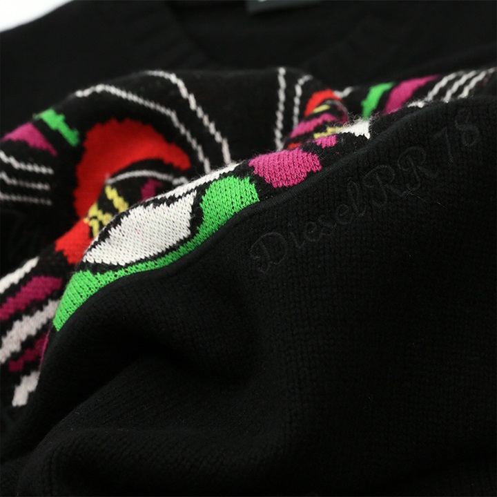 ディーゼル　ダメージ加工ニット DIESEL 美品 ディーゼル SLOUR DAMAGE KNIT PULLOVER ダメージ