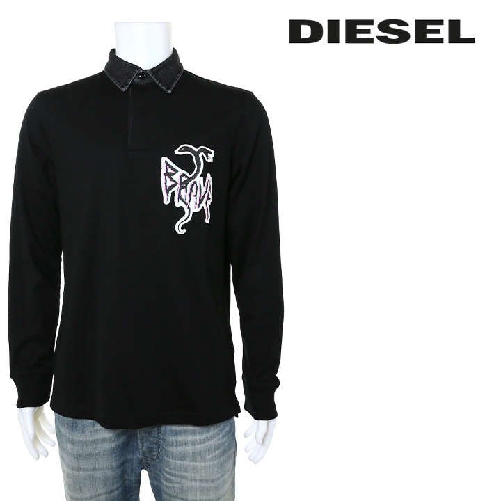 DIESEL（ディーゼル） 長袖ポロシャツ メンズ フライヘンリーネック 襟
