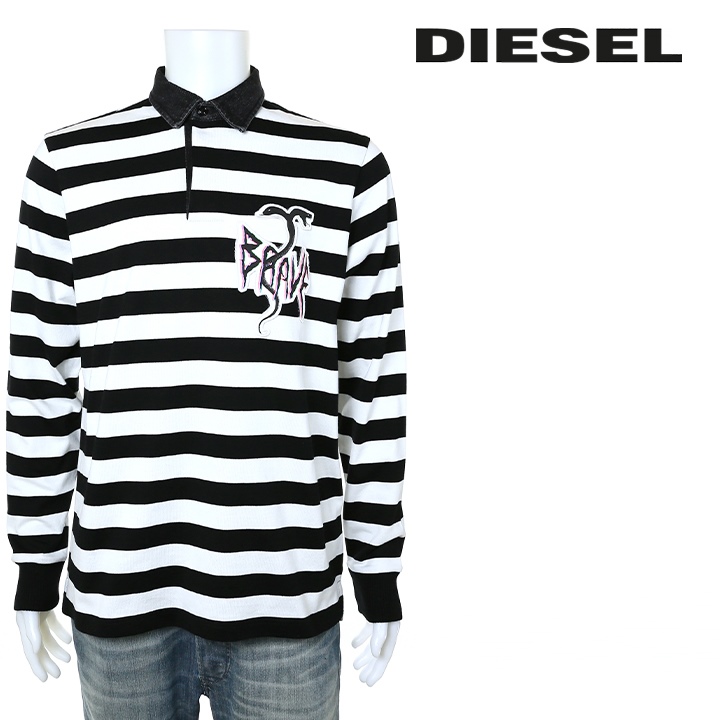 DIESEL ディーゼル 長袖ポロシャツ メンズ フライヘンリーネック