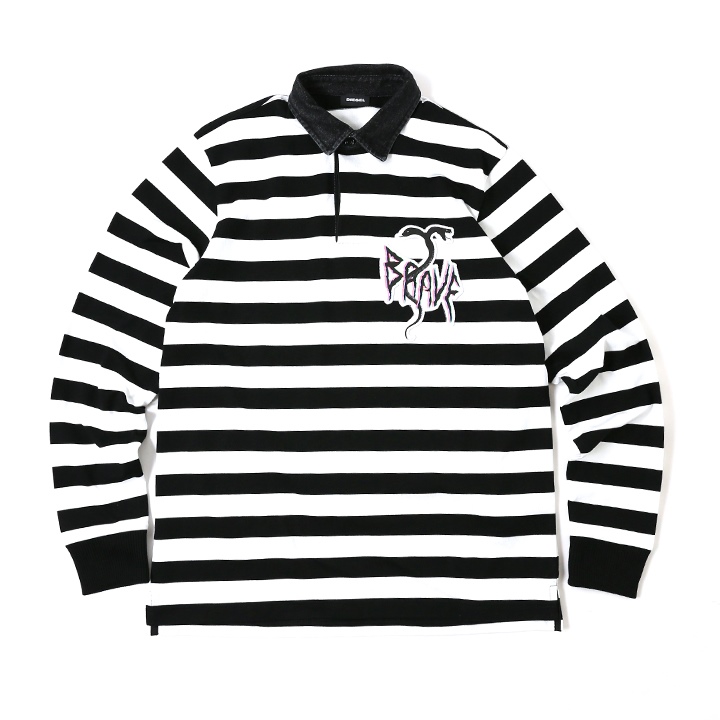 【新品未使用】 DIESEL ブラック ポロシャツ 赤襟　L size Amazon | DIESEL ディーゼル メンズ 長袖ポロシャツ ブラック 黒