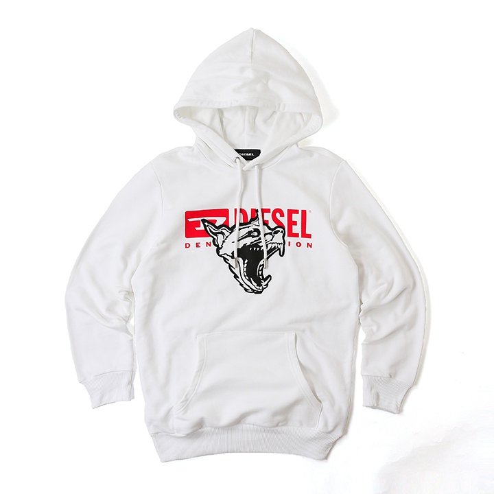 ♦DIESEL♦ユニセックス♦フードパーカー DIESEL ディーゼル スウェットパーカー メンズ アニマルモチーフ