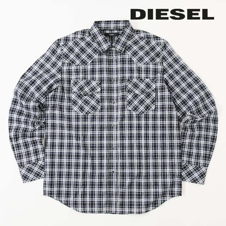 ディーゼル DIESEL コットンシャツ メンズ チェック柄 長袖 S-EAST-LONG-O