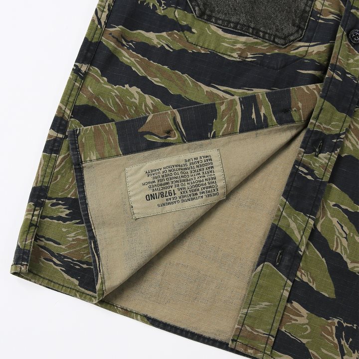 DIESEL ディーゼル 長袖シャツ メンズ カモフラージュ柄 迷彩柄