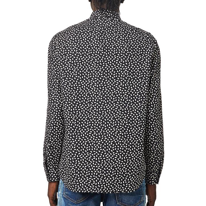 DIESEL BLACKGOLD◆長袖シャツ/38/コットン/BLU/総柄 楽天市場】DIESEL (ディーゼル) コットン 刺繍バックロゴ 長袖