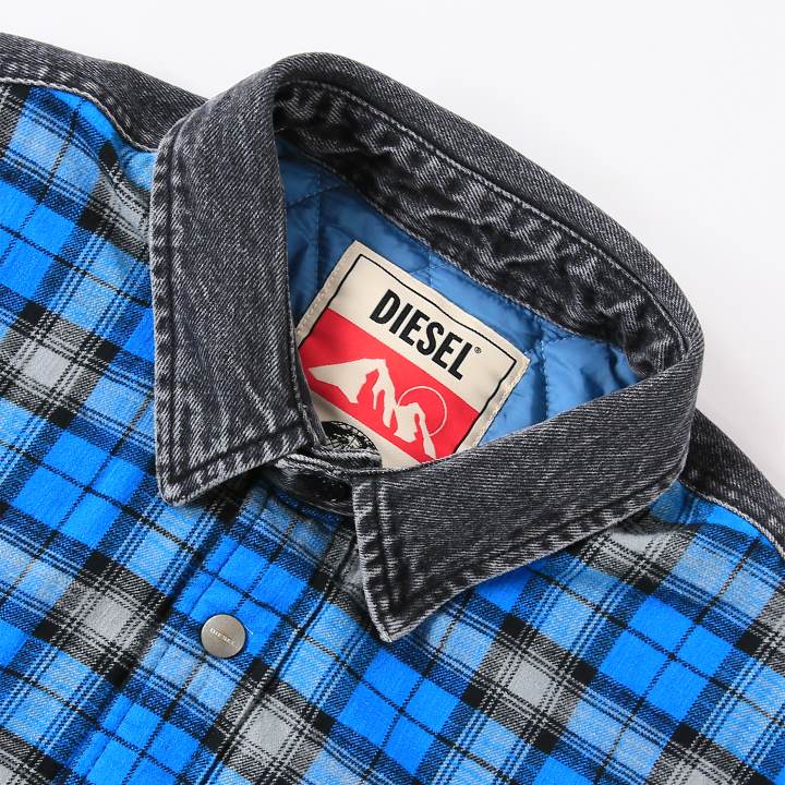 DIESEL ディーゼル 長袖フランネルパデッドシャツ メンズ