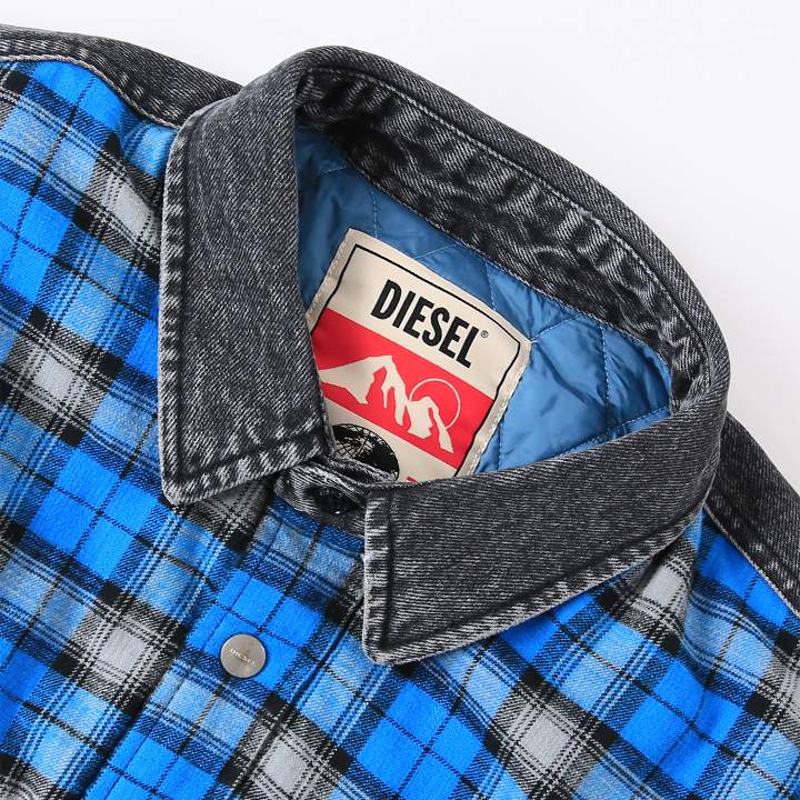Diesel ディーゼル Dロゴ シースルー チェック 長袖トップス L Amazon.co.jp: [Diesel] (ディーゼル) レディース シースルー