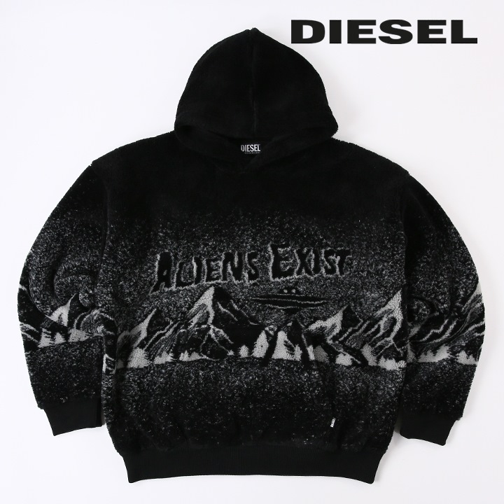 DIESEL / S-UMMER-TEDDY/フリースパーカー/S/アクリル/BLK/総柄/A03041 die-m-t-e8-410.jpg