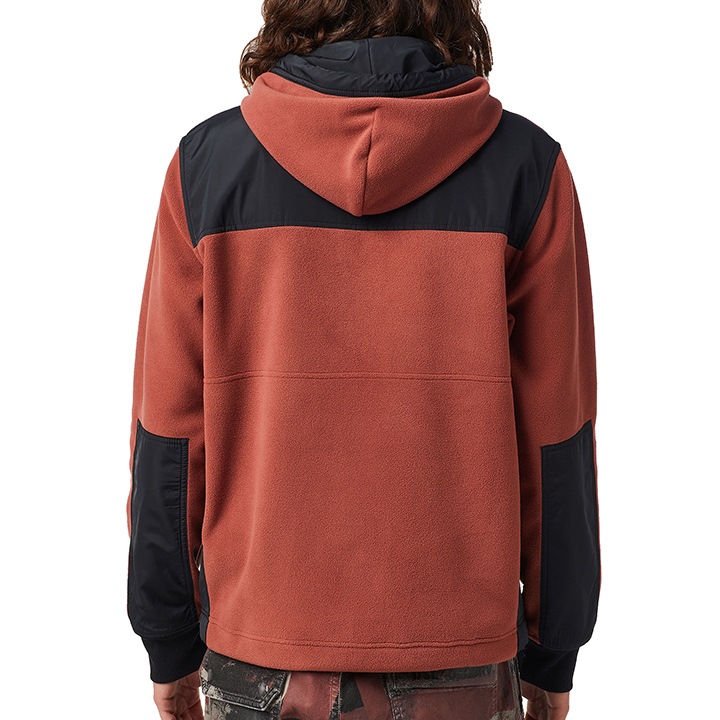 DIESEL ディーゼル ジップアップパーカー メンズ フリース 切替