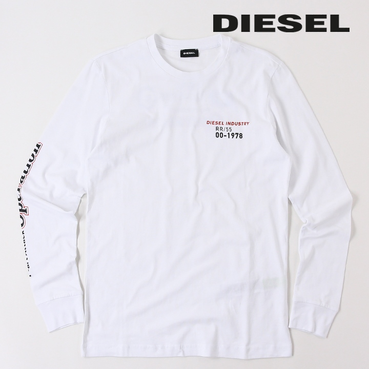 DIESEL ディーゼル 長袖Tシャツ カットソー メンズ ロゴプリント