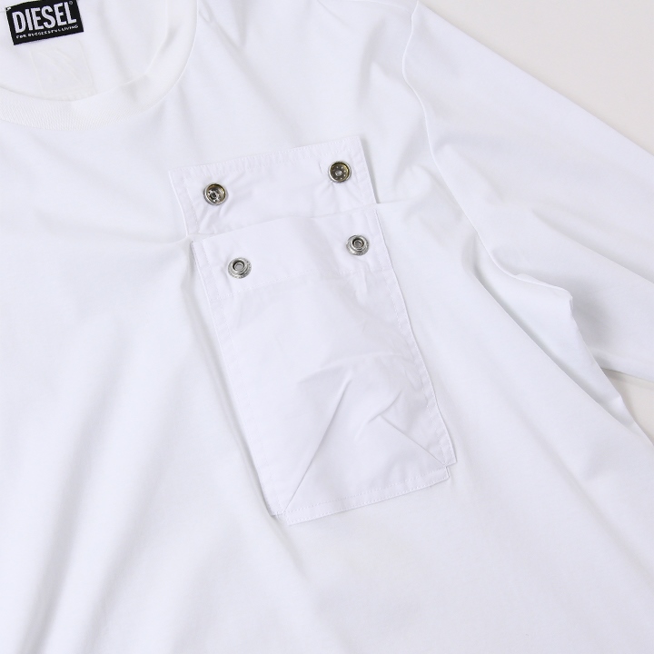 DIESEL ディーゼル 長袖Tシャツ カットソー メンズ 胸ポケット