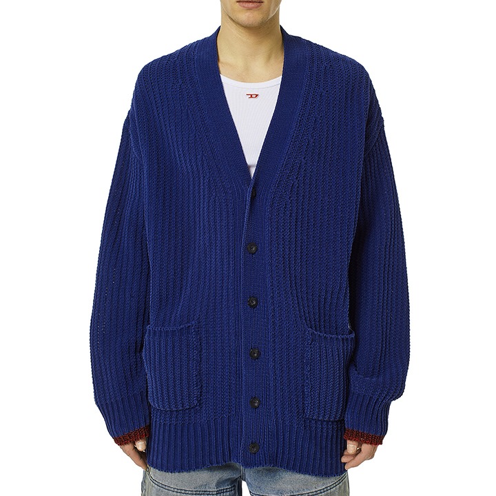 DIESEL ディーゼル 長袖ロングニットカーディガン メンズ
