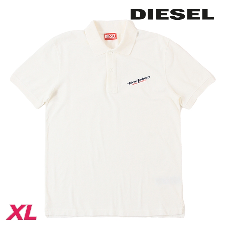 DIESEL T-SMITH-IND ロゴ 半袖 ポロシャツ DIESEL ディーゼル 半袖ポロシャツ メンズ ロゴプリント 鹿の子