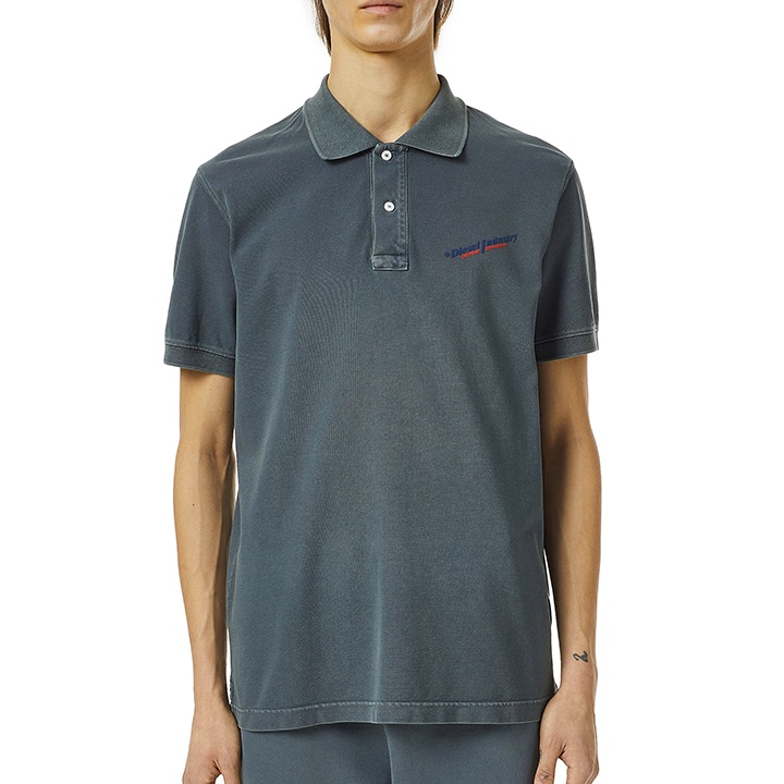 DIESEL T-SMITH-IND ロゴ 半袖 ポロシャツ DIESEL ディーゼル 半袖ポロシャツ メンズ ロゴプリント 鹿の子
