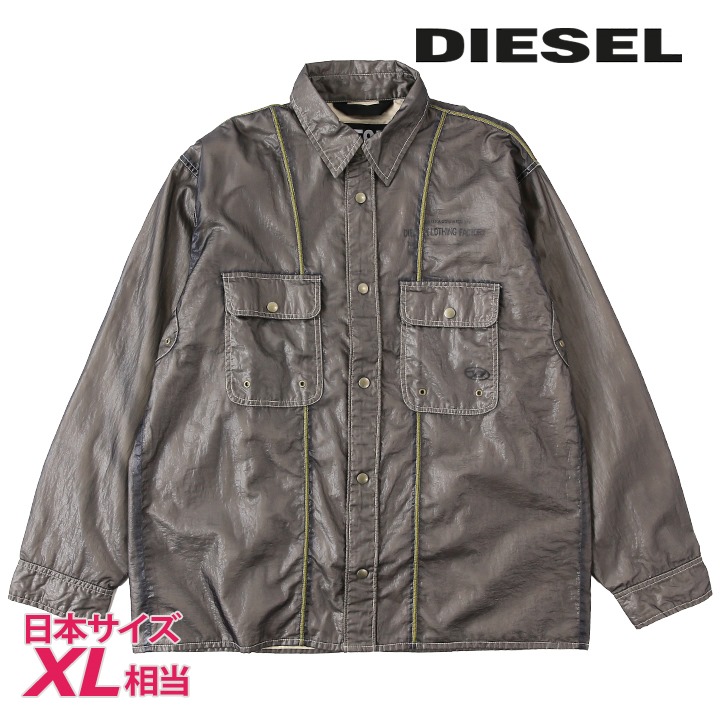 DIESEL ディーゼル 長袖シャツ メンズ シースルーオーガンジー