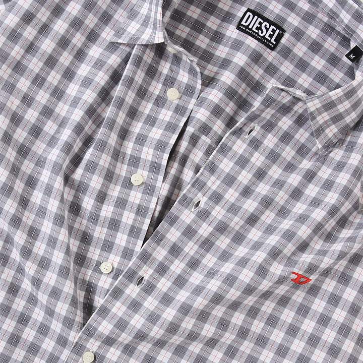 DIESEL ディーゼル 長袖コットンシャツ メンズ チェック柄