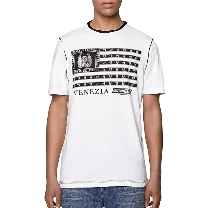 DIESEL ディーゼル 半袖Tシャツ カットソー メンズ プリント
