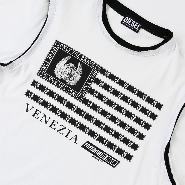 DIESEL ディーゼル 半袖Tシャツ カットソー メンズ プリント
