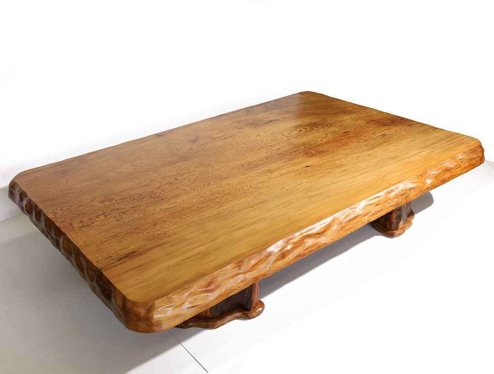 屋久杉 テーブル 一枚板 仕様：無垢 / 素材：屋久杉（座卓 無垢板 年輪 