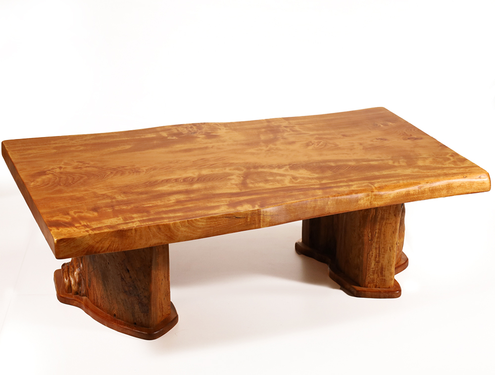 一枚板 テーブル 仕様：無垢 / 素材：栃（座卓 年輪 お手入れ 木目