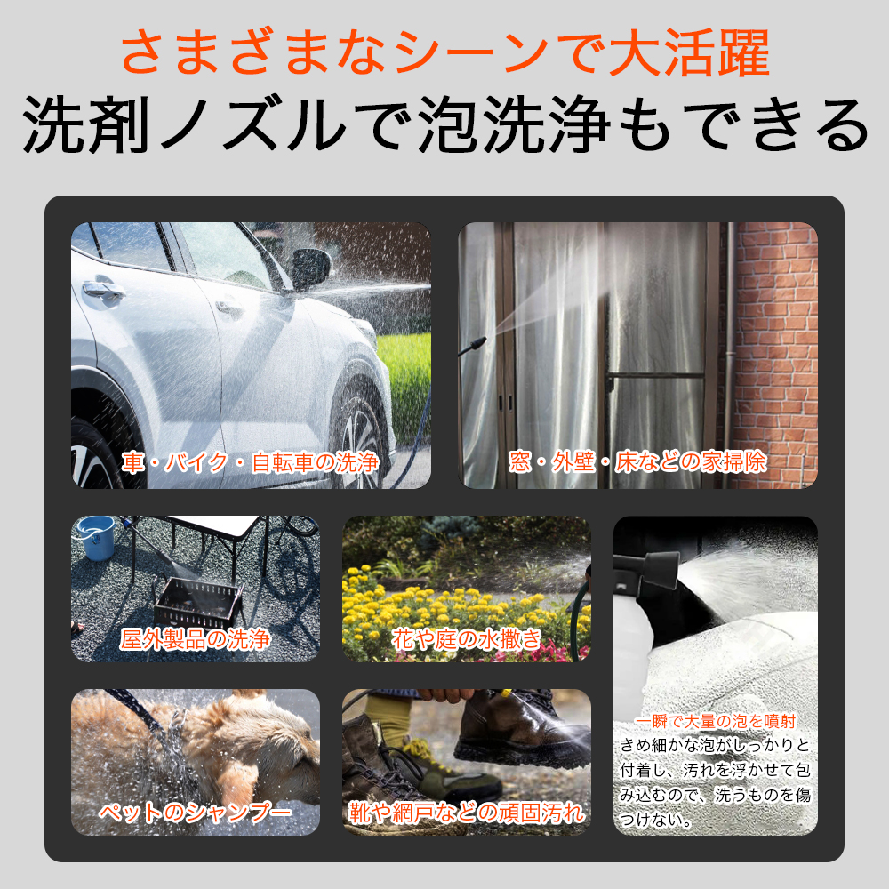 高圧洗浄機 コードレス バケツ式 タンク式 充電式 ハンディ タンク一