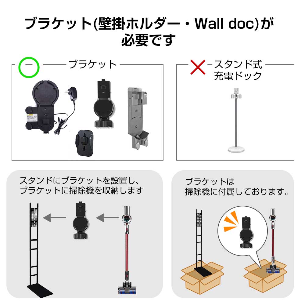 ダイソン 壁掛けブラケット v12対応 dyson - 掃除機・クリーナー