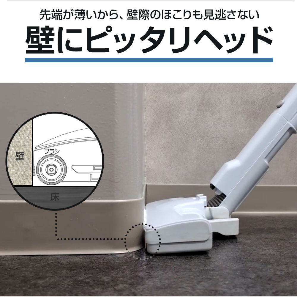 ●壁にピタッ