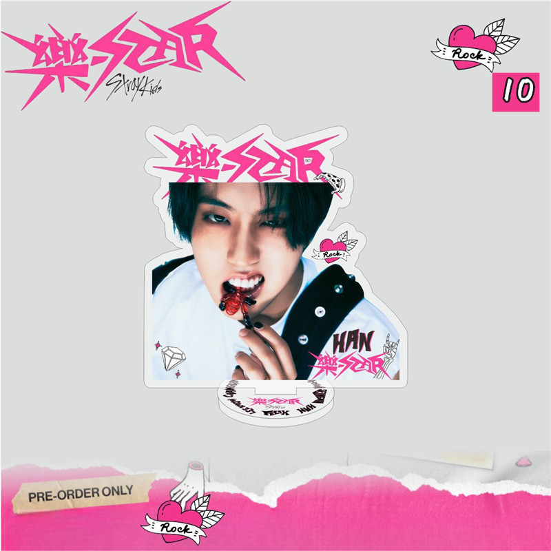 2番目半額 Stray Kidsグッズ 樂-STAR アクリルスタンド 写真立て 卓上
