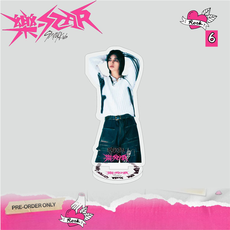 2番目半額 Stray Kidsグッズ 樂-STAR アクリルスタンド 写真立て 卓上