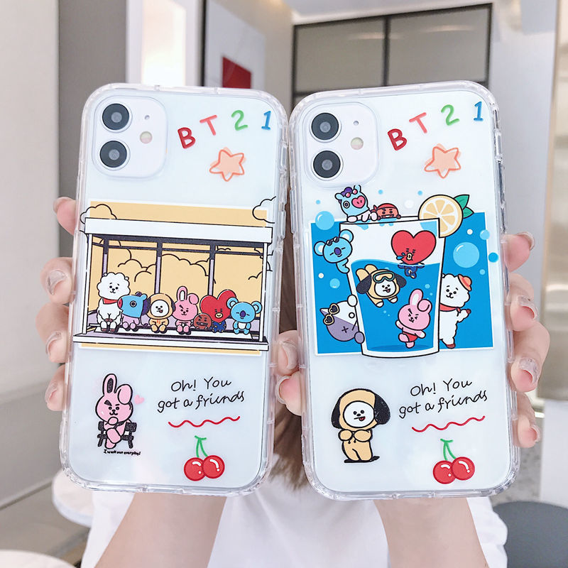 一部翌日発送 BTSグッズ iPhone13 防弾少年団 BT21 12 13Promax 透明 13Pro アイホンケース ケース ビーティー21  13mini SE 7 8 スマホケース 携帯ケース