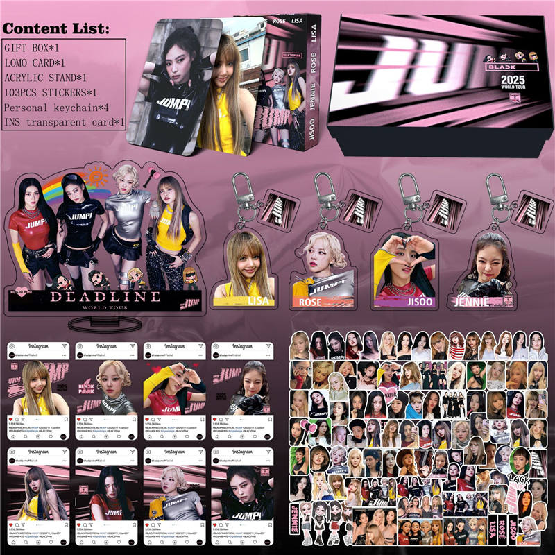 LiSAトレーディングカードセット BLACKPINKグッズ ギフトボックス フォトカード JUMP トレカセット 写真