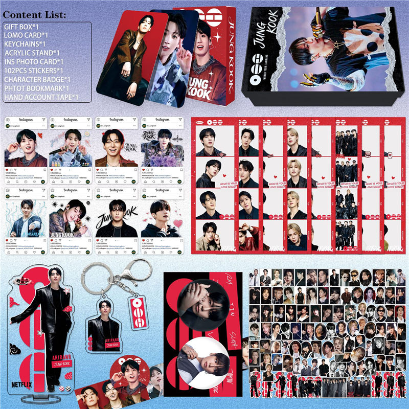 BTSグッズ ARIRANG ギフトボックス 個人メンバー フォトカード テープ