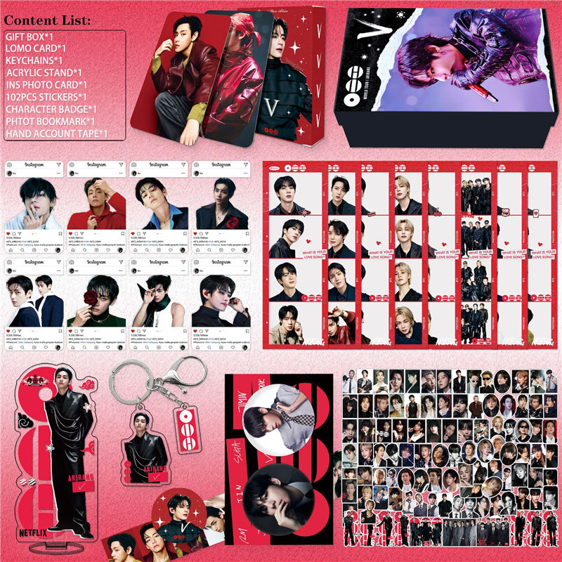 BTSグッズ ARIRANG ギフトボックス 個人メンバー フォトカード テープ