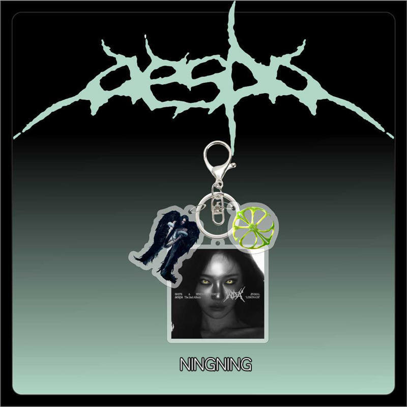 2番目半額 aespaグッズ WDA キーリング アクリル lemonade エスパ