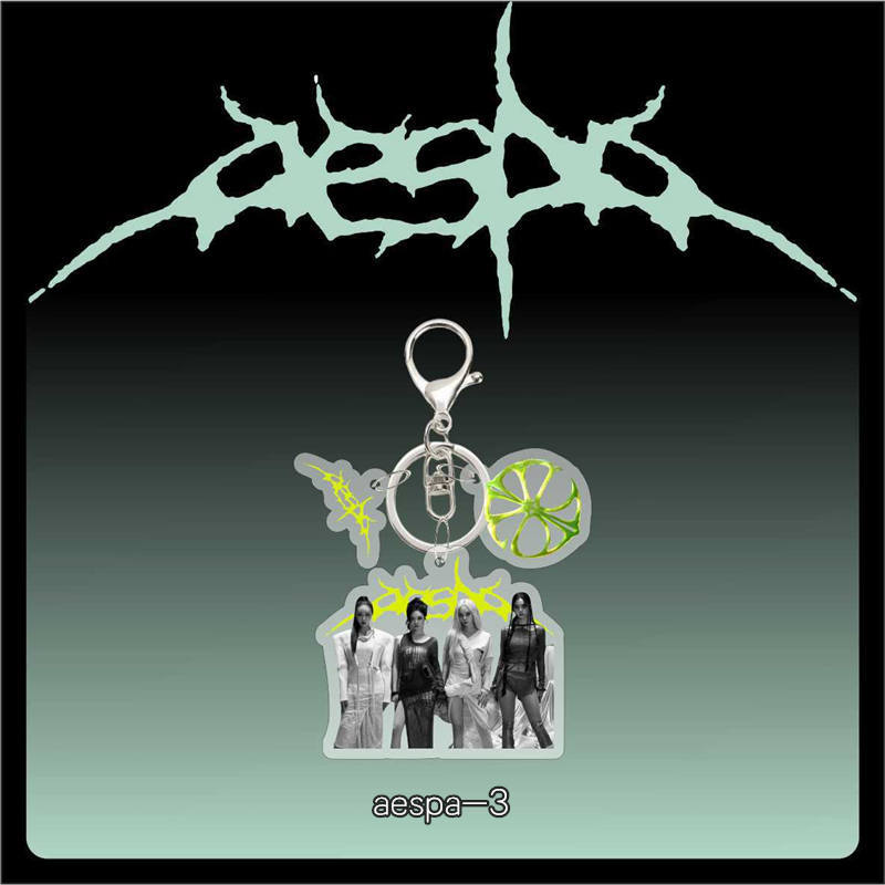 2番目半額 aespaグッズ WDA キーリング アクリル lemonade エスパ
