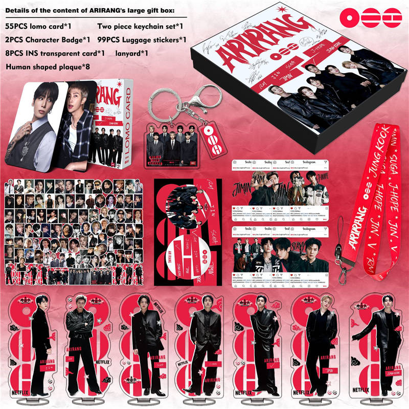 BTSグッズ ARIRANG ギフトボックス フォトカード テープ セット