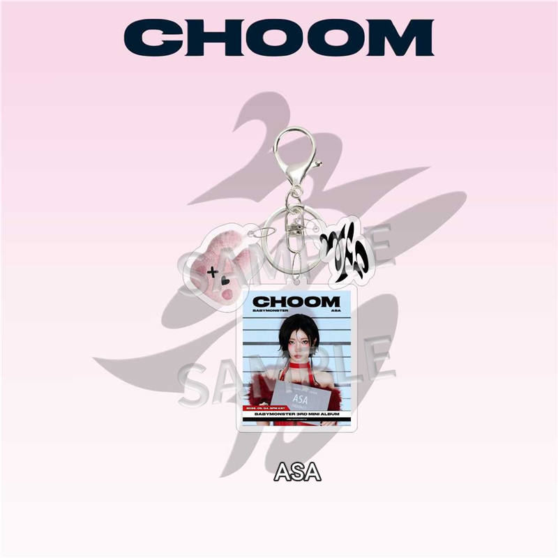BABYMONSTER ASA 缶バッジ トレカ ガチャ キーチェーン セット 2番目半額 BABYMONSTERグッズ CHOOM キーリング アクリル ベイビー