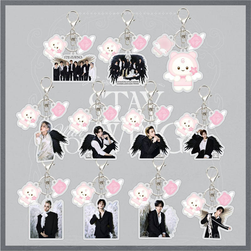 Stray Kids ハン 32枚セット キーホルダー付き 2番目半額 Stray Kidsグッズ SKZ キーリング STAY WITH YOUR WINGS
