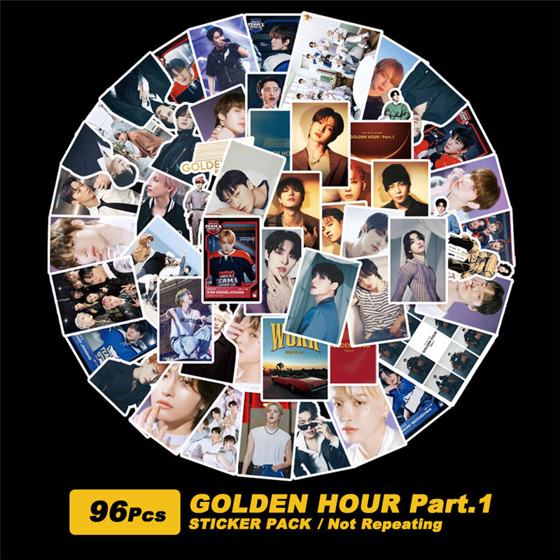 アイドルグッズ ateez ATEEZグッズ シール シールセット 96枚 エイティーズ GOLDEN