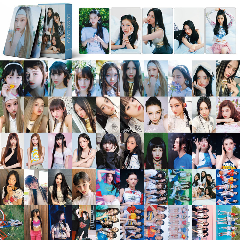 New Jeansグッズ フォト カード 55枚 セット トレカ ニュージーンズ 写真 全員 Super Shy フォトカード K-POP 韓国  アイドル 応援 小物 LOMOカード